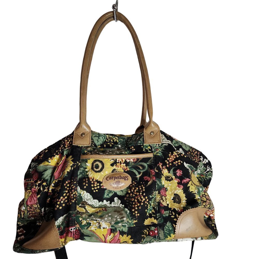 Carpetbags of America Floral‎ Farm House Animals Cottage Tapestry Vintage
